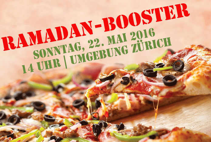 Ramadan Booster 2016 in Zürich – Vortrag hören und Pizza & Pasta geniessen